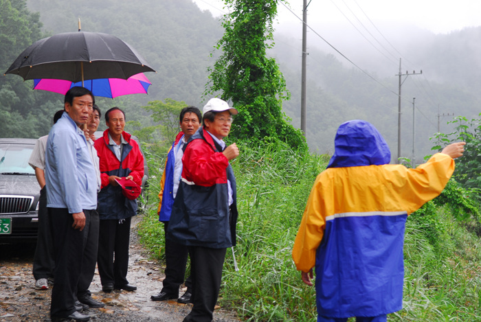 제141회 임시회 수해지역 현장방문