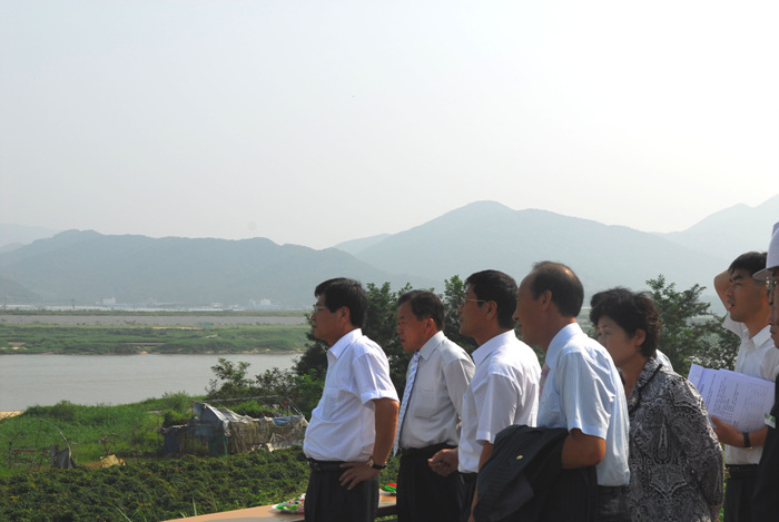 제142회 임시회 현장방문(사문진교 건설현장)