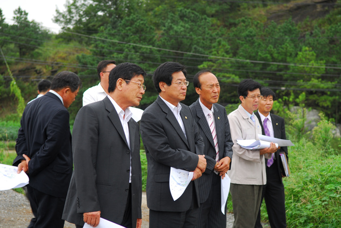 제142회 임시회 현장방문(예곡지구 배수장 증설사업)