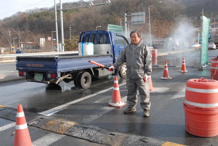 구제역 방역 초소  현장근무 실시