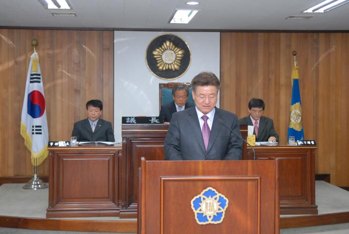 배영백 의원 대표 발의 - 국제과학비즈니스벨트 사업의 지역유치를 위한 대정부 촉구 결의문 채택