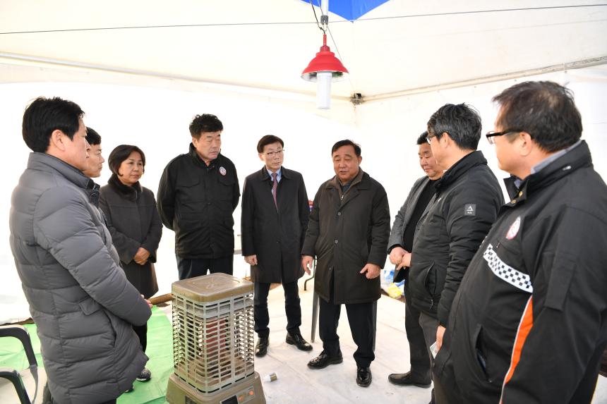 AI 감염 초소 격려 방문