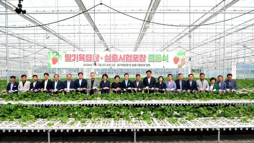 딸기육묘장, 실증시험포장 준공식