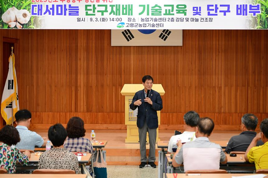 대서마늘 씨마늘 증식농가 단구공급 및 교육