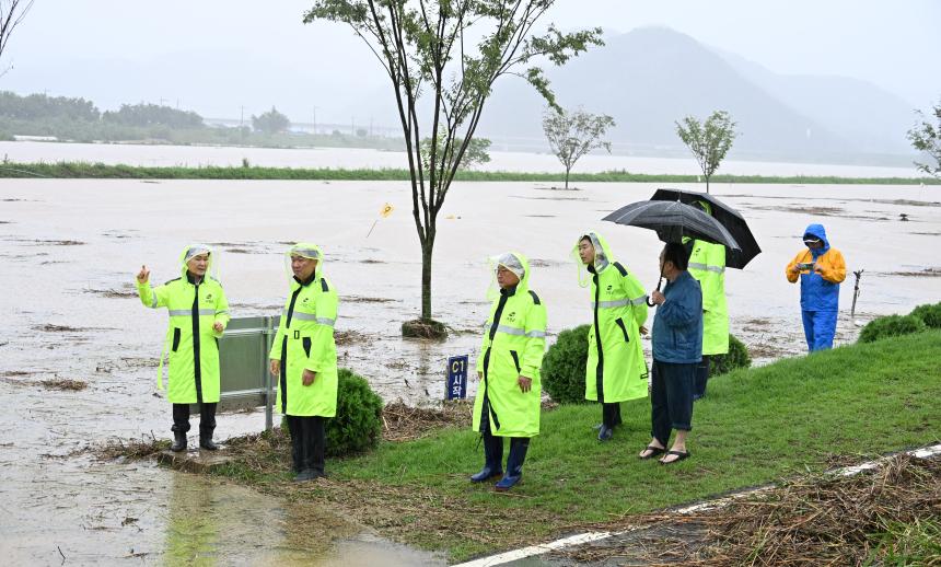 집중호우주의보 피해로 현장 다녀오다(대가야파크골프장, 석사교)